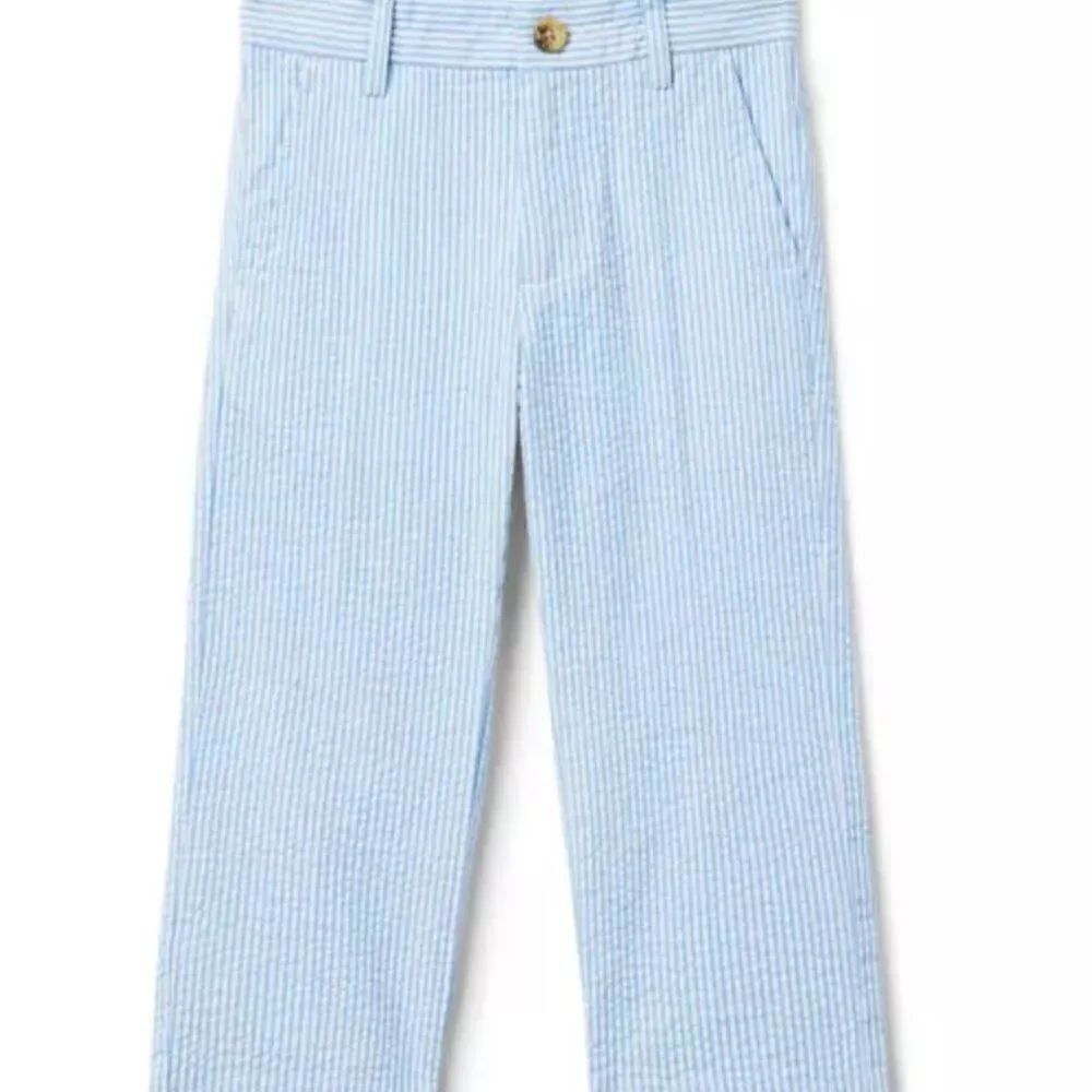 Janie and Jack 100049013 Boy Light Blue Stripe The Seersucker Pant NWT